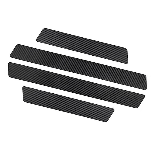 4 Stück Autotüraufkleber Universal-Schwellenabnutzungsschutz Anti-Kratz-Carbonfaser-Autotüraufkleber Autozubehör Styling Image
