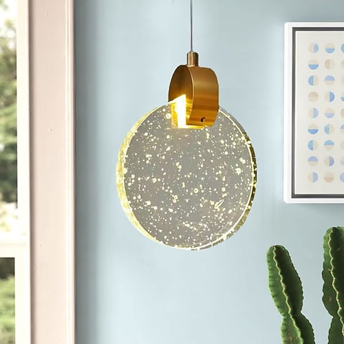 LED-Pendelleuchte, Küchenleuchten, Decken-LED, moderne goldene Pendelleuchte, Mini-Tropfen-Kristall-Pendelleuchte für Kücheninsel, Schlafzimmer, Flur, Eingangsbereich (1er-Pack) Image