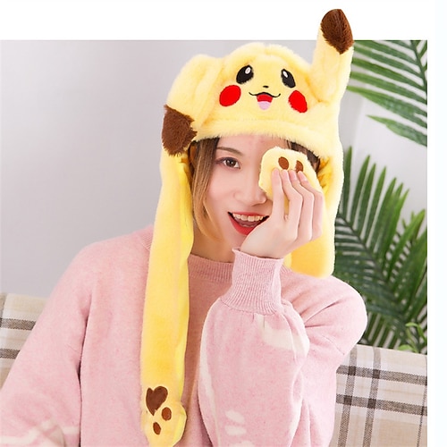 Ostergeschenk: Leuchtender Plüschhasenhut mit beweglichen Ohren, lustiger Hasenhut mit leuchtenden, beweglichen Ohren, ideal für Cosplay, Festivals und Partys. Geeignet für Kinder von 5 bis 18 Jahren und Erwachsene. Image