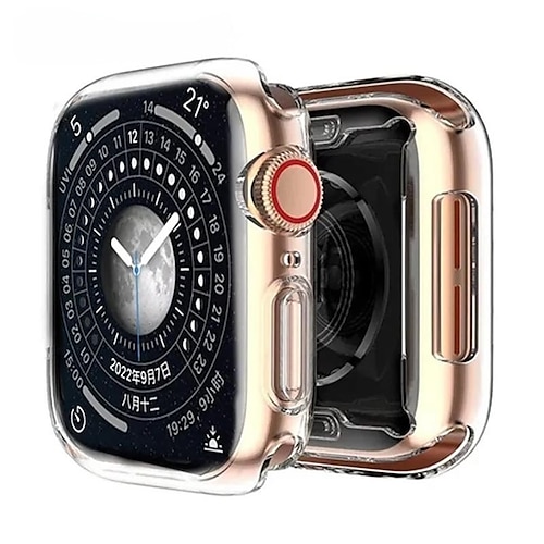 Kompatibel mit Apple Watch Series 8 7 45mm / Series 8 7 41mm / Series 6 5 4 SE 44mm / Series 6 5 4 SE 40mm / Series 3 2 1 42mm Rundum schützend Stoßresistent TPU Beobachten Abdeckung Image