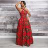 Damen Kleid Moderne afrikanische Outfits Multi-Way-Wear Boho Afrikanischer Druck Kitenge Hauptdarstellerin Maskerade Erwachsene Kleid Party
