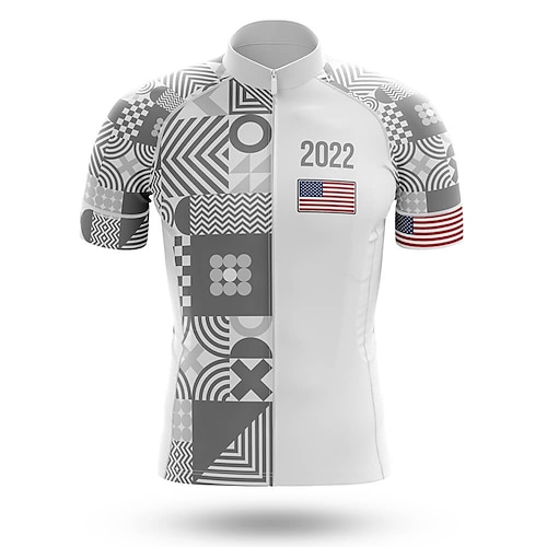 Herren Radtrikot Gemustert Irland Nationalflagge Kurzarm Fahhrad Trikot Oberteil mit 3 Gesäßtaschen Mountainbike MTB Straßenradsport Schnelltrocknend Rückentasche Feuchtigkeitsableitend Atmungsaktiv Image