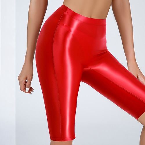 Activewear-Pole-Dance-Shorts, reinfarbig, gespleißt, für Damen, Training, tägliches Tragen, hoher Polyesteranteil Image