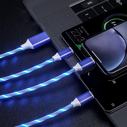 Multi-Ladekabel 3,3 Fuß USB-A auf USB-C USB-C zu USB-C USB-C zu Lightning 5 A Ladekabel Schnellladen 3 in 1 Für MacBook iPad Samsung Handy-Zubehör Image