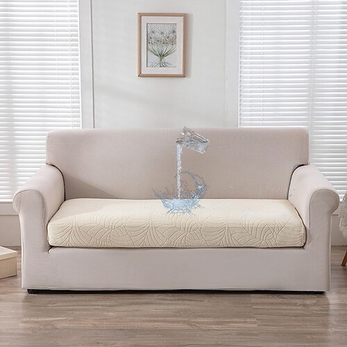 Stretch-Sofa-Sitzkissenbezug, Schonbezug, burgunderfarben, magischer Sofabezug, Couch-Sessel, Loveseat, 4- oder 3-Sitzer, grau, schwarz, rot, weich, strapazierfähig, waschbar Image