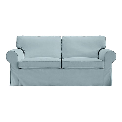 2-Sitzer Sofa Bezug oder Ektorp 2-Sitzer Schlafsofa Bezug mit Kissenbezügen und Rückenlehnenbezügen Ektorp Couchüberzug waschbarer Möbel-Schutz Image