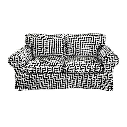 2-Sitzer Sofa Bezug oder Ektorp 2-Sitzer Schlafsofa Bezug mit Kissenbezügen und Rückenlehnenbezügen Ektorp Couchüberzug waschbarer Möbel-Schutz Image