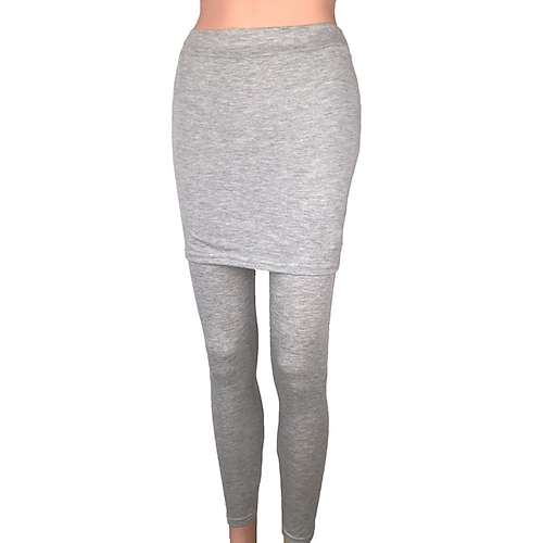 Damen Leggings Gemütliche Leggings Aktiv Mode Streetwear Volle Länge Hohe Taille Einfach Hoher Schnitt Atmungsaktivität Weich Bequem Mikroelastisch Täglich Outdoor Straße Weinrot Hellgrau Dunkelgrau Image