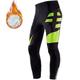 Herren Radhose lang Fahhrad Unten Winter MTB Mountain Rennrad Sport warm halten 3D-Pad Radfahren Atmungsaktiv Schwarz Grün Vlies Elasthan Bekleidung Fahrradbekleidung