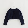 Kinder Mädchen Bolero Cardigans Jacke Langarm Frucht Rosa Wein Staubblau Baumwolle Kinder Oberteile Herbst Winter Aktiv bezaubernd Schule Normale Passform 2-12 Jahre