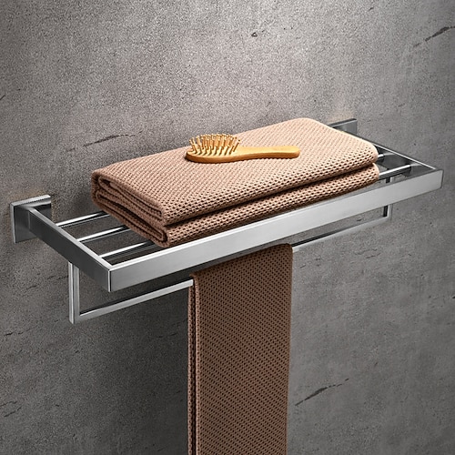 Handtuchhalter / Badezimmerregal Mehrschichtig / Kreativ Modern Edelstahl 1 Stück - Badezimmer Wandmontiert Image