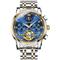 OLEVS Herren Mechanische Uhr Kalender Luxus Wasserdicht Mode Automatische Selbstaufziehende Mondphase Leuchtende Edelstahl Armband Uhr
