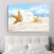 Strand Meereslandschaft Wandkunst Leinwand Malerei Muschel Meer Wandkunst Seesterne Muscheln Wandbilder Poster für Wohnzimmer Schlafzimmer Büro Dekor kein Rahmen