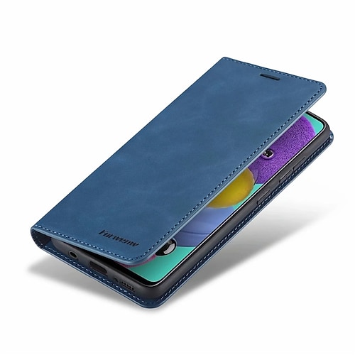 Handy Hülle Handyhüllen Für Samsung Galaxy S25 S24 S23 S22 S21 FE S21 Ultra Plus S20 Ganzkörperhülle Leder Brieftaschenhülle Mit Ständer Flip Geldbörse Einfarbig Echtes Leder TPU Image