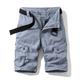 Herren Cargo Shorts Kurze Hosen Shorts Kurze Hosen Zip Tasche Glatt Atmungsaktiv Weich Casual Wochenende 100% Baumwolle Modisch Strassenmode Schwarz Blau Mikro-elastisch