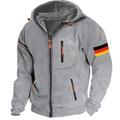 Grafik-Drucke Nationalflagge Herren Modisch Hoodie Sweatshirt Kapuze Urlaub Ausgehen Strassenmode Hoodies Grau 4 Grau #5 Langarm Mit Kapuze Bedruckt Frühling Herbst Designer Kapuzenpullover