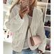 Damen Strickjacke Strickwaren Gedrehtes Grobstricken Stricken Strick Feste Farbe Mit Kapuze Basic Casual Täglich Ausgehen Drop-Schulter Winter Herbst Wein Pudriges Rosa Grau S / Langarm