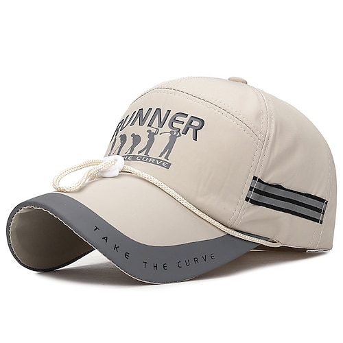Herren Cap Basecap Kappe Schwarz Rote Polyester reflektierende Streifen Reise Strand Design Outdoor Urlaub Glatt Einstellbar Windundurchlässig Image