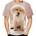 Tier Hund Golden Retriever T-Shirt-Ärmel Anime Grafik T-shirt Für Paar Herren Damen Erwachsene 3D-Druck Casual