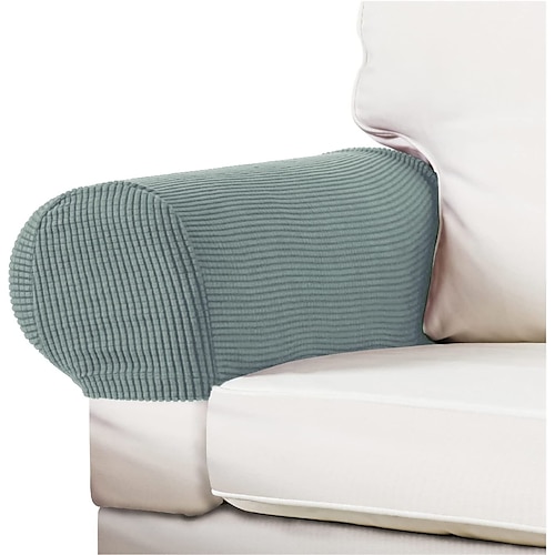 2 Stück Stretch-Armlehnenbezüge Spandex-Jacquard-Armbezüge weicher und elastischer Schutz für Stühle, Sofa, Sessel, Schonbezüge, Liegesofa Image