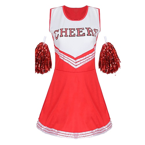 Karnevalskostüm 2026 Cheerleader Karneval Cosplay Kostüm Partykostüm Maskerade Outfits Erwachsene Damen Maskerade Karneval Party Halloween Leistung Einfaches Karnevalskostüm Verkleiden Image