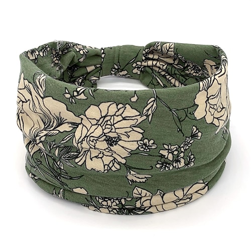 Sommer-Haarband mit breiter Krempe für Damen, bedruckt, elastisches Übungs-Yoga-Haarband, Anti-Schweiß- und Schweißabsorptions-Stirnband, Kopfbedeckung, Haar-Accessoires