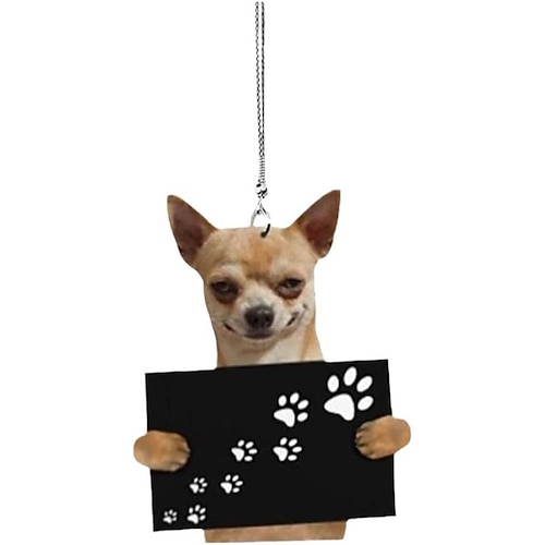 Bunte hängende Welpen-Auto-Rückspiegelverzierung – lustiges und niedliches Accessoire für Ihr Fahrzeug Image