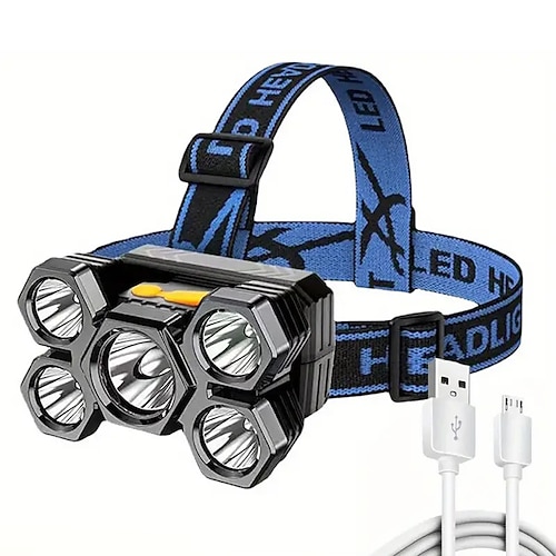LED-Scheinwerfer USB wiederaufladbare wasserdichte LED-Stirnlampe für Outdoor-Camping-Abenteuer Image