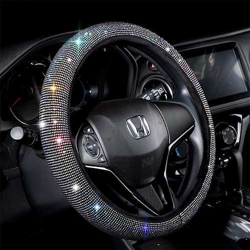 1 pc Leder Lenkradabdeckung Atmungsaktiv Universelle Passform Für 15~151/2 Image