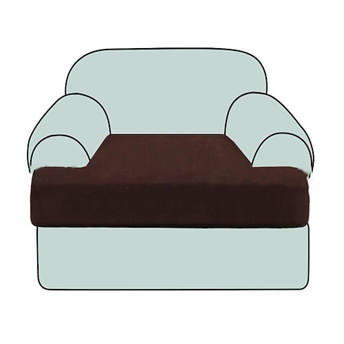 Stretch-Sofa-Sitzbezug Couch-T-Sitzauflage Kissen-Schonbezug Elastischer Couch-Sessel Loveseat 3-Sitzer grau uni massiv weich strapazierfähig waschbar Image