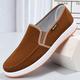 Herren Loafer Slip On Freizeitschuhe für Herren Slip-on-Sneakers Wanderschuhe Vintage Brautkleider schlicht Outdoor Heim Täglich Leinwand Atmungsaktiv Halbschuhe Schwarz Kamel Kaffee Sommer Frühling