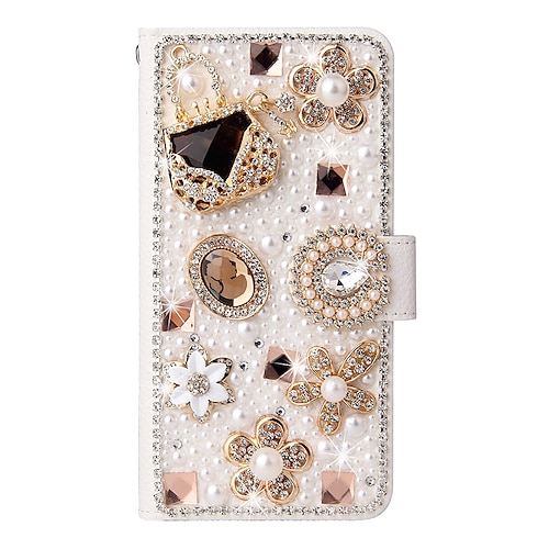 Handy Hülle Handyhüllen Für iPhone 17 Pro Max 17 Air 16 15 14 Pro Max Plus 13 12 11 Pro Max Mini Brieftaschenhülle Flip-Cover Vollschutz Bling Glitzer glänzend Stoßfest PU-Leder Image