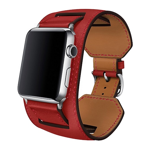 Armband Kompatibel mit Apple iWatch 49 mm 45 mm 44 mm 42 mm 41 mm 40 mm 38 mm Sreies Ultra SE 8 7 6 5 4 3 2 1 für Smartwatch Gurt Armband Echtes Leder Damen Luxus Armband Image