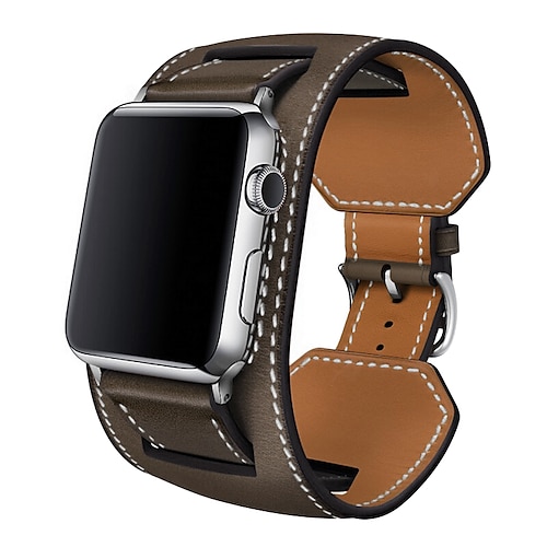 Armband Kompatibel mit Apple iWatch 49 mm 45 mm 44 mm 42 mm 41 mm 40 mm 38 mm Sreies Ultra SE 8 7 6 5 4 3 2 1 für Smartwatch Gurt Armband Echtes Leder Damen Luxus Armband Image