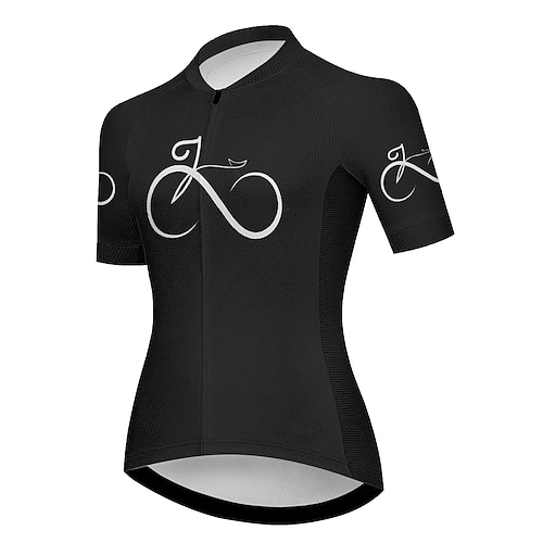 Damen Radtrikot Grafik Lustig Kurzarm Fahhrad Trikot Oberteil mit 3 Gesäßtaschen Mountainbike MTB Straßenradsport Schnelltrocknend Weich Reflektierende Streifen Rückentasche Sport Schwarz Gelb Rosa Image