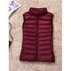 Damen Puffer Weste Weste Steppweste Windundurchlässig warm halten Outdoor Weihnachten Strasse Freizeitskleidung Zip Reisverschluss Ständer Modisch Outdoor Brautkleider schlicht Minimalismus Glatt