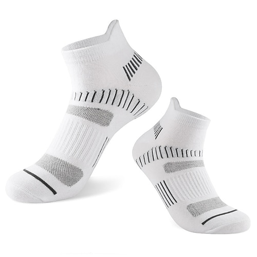 Herren 2 Paar Socken Ankle Socken Niedrig geschnittene Socken Schwarz Weiß Farbe Gestreift Casual Täglich Grundlegend Mittel Sommer Frühling Herbst Stilvoll Traditionell-Klassisch Image