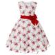 kinderkleidung Mädchen Kleid Blumen Ärmellos Party Bestickt Spitzenbesatz Schleife Kuschelig Baumwolle Knielang Skater-Kleid Sommer 3-10 Jahre Rosa Pudriges Rosa Rote