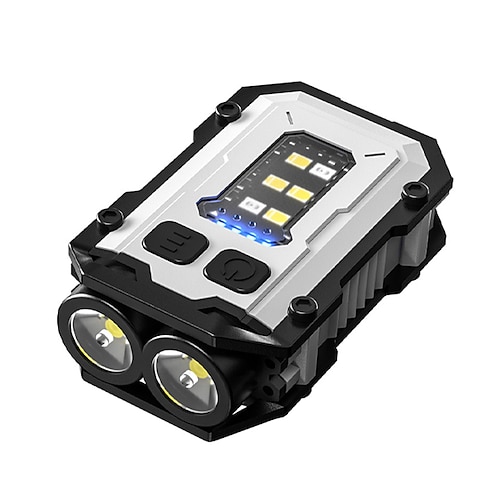 Leistungsstarke 2 Xtecob-Taschenlampe mit starkem Magnet, Mini-Taschenlampe, wiederaufladbar, Hut-Clip-Licht, für den Außenbereich, wasserdicht, Camping, Angeln Image