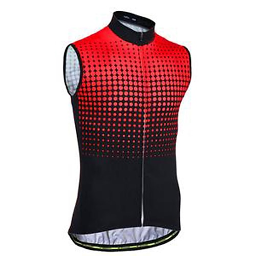 21Grams Herren Ärmellos Fahrradtrikot Sommer Polyester Grün Orange Rot Gradient Fahhrad Trikot / Radtrikot Bergradfahren Straßenradfahren Atmungsaktiv Reflexstreiffen Tasche auf der Rückseite Sport Image