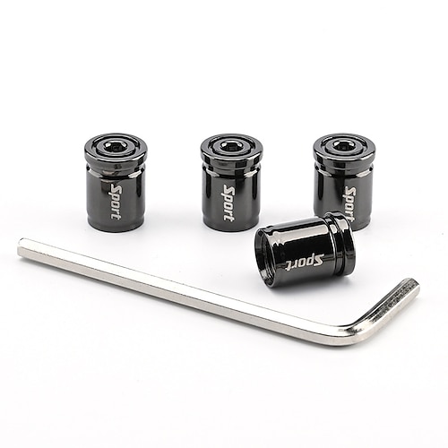 StarFire 4er-Set Diebstahlschutz-Ventilkappen - Sportliche Zinklegierungs-Ventilstammabdeckungen staubdicht und dekorativ für Räder Image