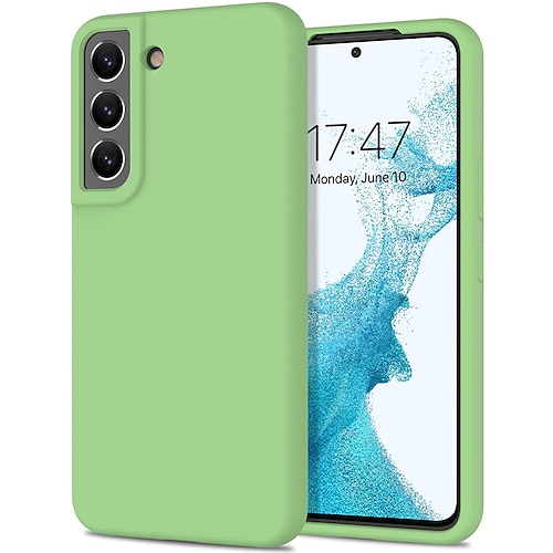 Handy Hülle Handyhüllen Für Samsung Galaxy S25 S24 S23 S22 S21 FE S21 Ultra Plus S20 A32 Rückseite Silikonhülle Anti-Drop Stoßfest Einfarbig Silikon Image