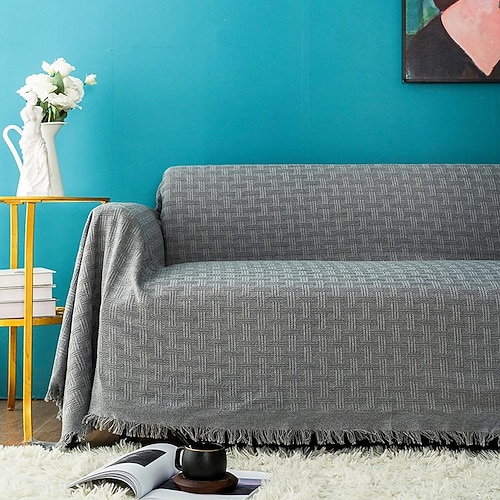 Sofabezug Boho Sofadecke Überwurf Handtuch für Eckcouch Sessel Loveseat 4- oder 4- oder 3-Sitzer L-Form Kratzfest Katze waschbar Image