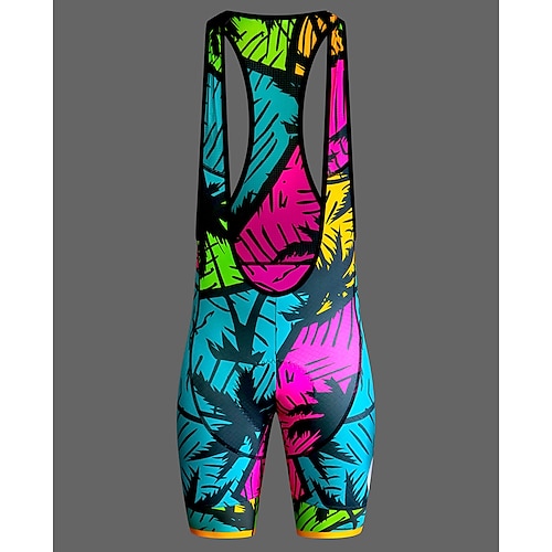 Herren Grafik Radsport-Radhose: Fahrradträgerhose Fahhrad Trägerhose Unterteile Mountainbike MTB Straßenradsport Sport 3D-Polster Radfahren Schnelltrocknend Feuchtigkeitsableitend Blau Spandex Image