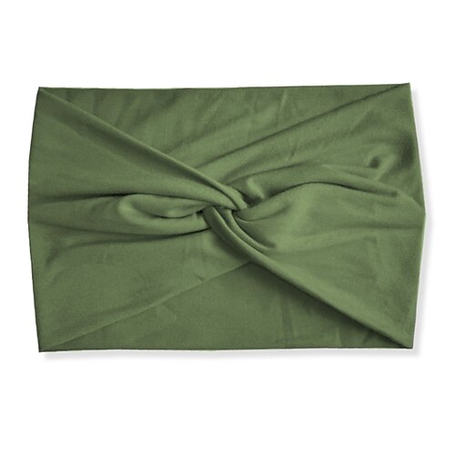 Modisches Damen-Kopftuch mit breiter Krempe, einfarbig, elastisches Gewebe, Kreuz-Haarband, Haar-Accessoires, Yoga, Laufen, Sport, Haarband Image