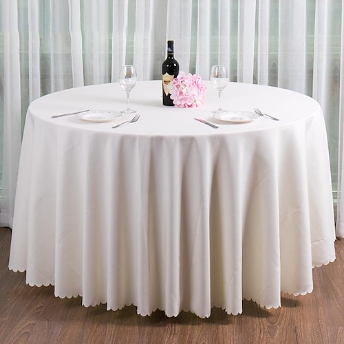 Runde Tischdecken aus Stoff für Hochzeiten, Partys, Empfänge, Bankette, Veranstaltungen, Küche, Esszimmer Image