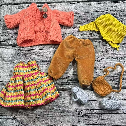 Waldorf Puppe Kleiderwechsel Materialtasche Persönlichkeit Set Waldorf handgemachte Muppet Puppe Weihnachtsgeschenk Image