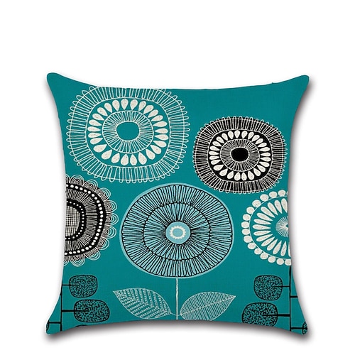 Kissenbezug 1pc weicher dekorativer quadratischer Kissenbezug Kissenbezug Kissenbezug für Sofa Schlafzimmer überlegene Qualität maschinenwaschbar Packung mit 1 Outdoor-Kunstleinenkissen für Sofa Image