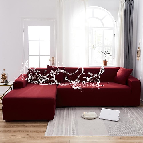 Wasserdichter Sofabezug, Stretch-Schonbezüge, weicher, strapazierfähiger Couchbezug, 1 Stück Spandex-Stoff, waschbarer Möbelschutz, passend für Sessel, Zweiersofa, Sofa, XL-Sofa, Sofa in L-Form Image
