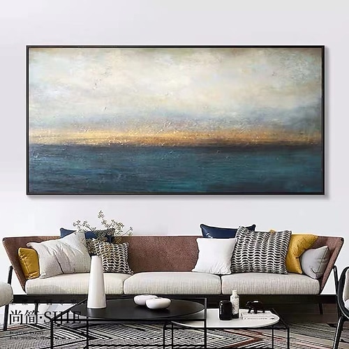 Ölgemälde handgemachte handbemalte Wandkunst horizontale Panorama abstrakte Dekoration Dekoration gerollte Leinwand kein Rahmen ungedehnt Image